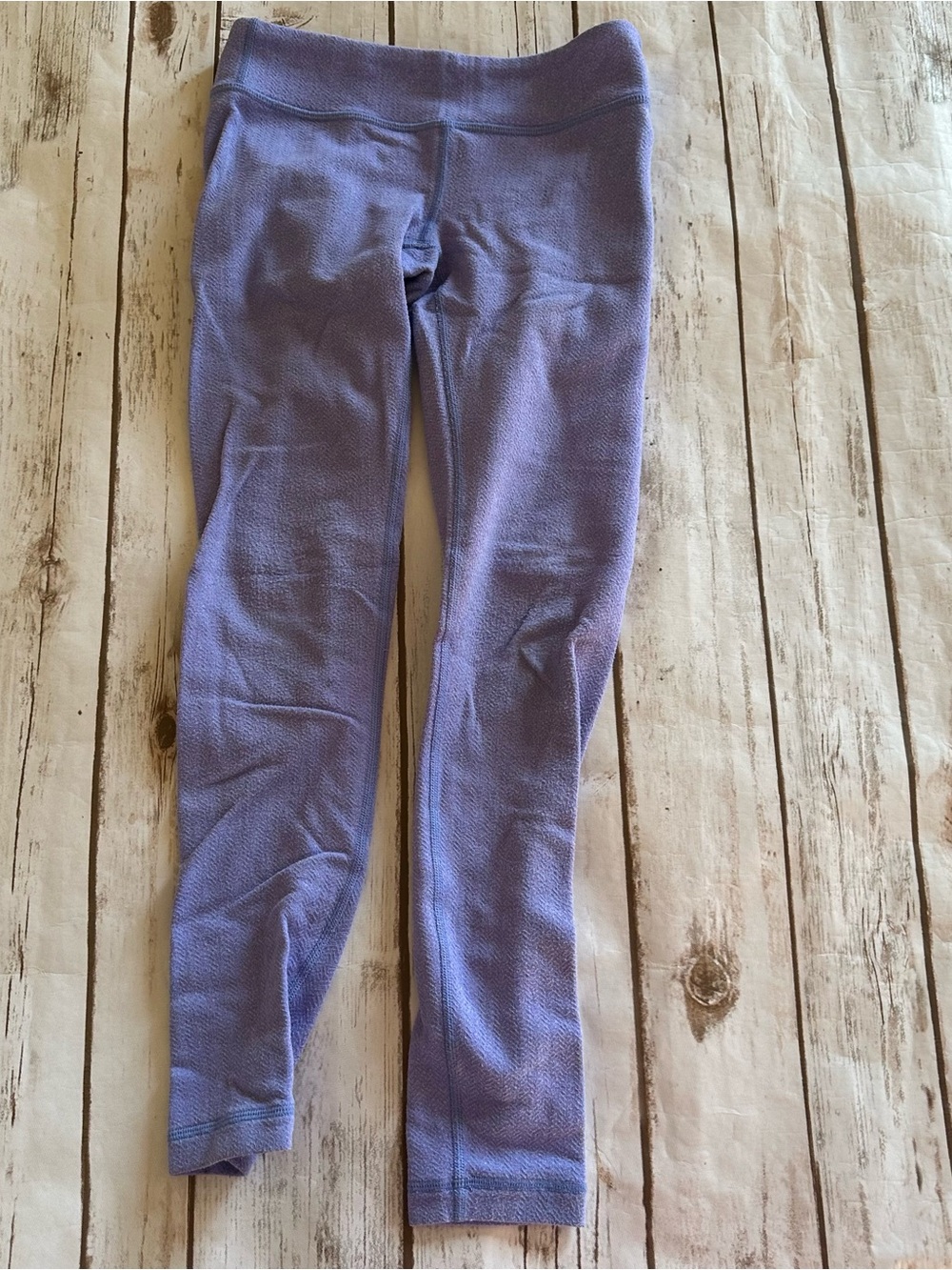 Ivivva periwinkle purple leggings fair pilling wear Size 7y